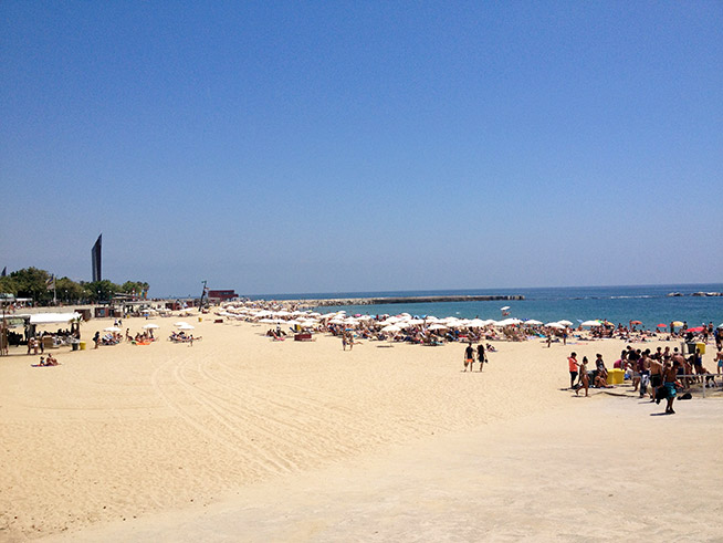 Het strand - Gratis bezienswaardigheden Barcelona
