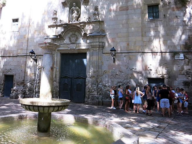 Sporen van de burgeroorlog - Plaça de Sant Felip Neri Barcelona