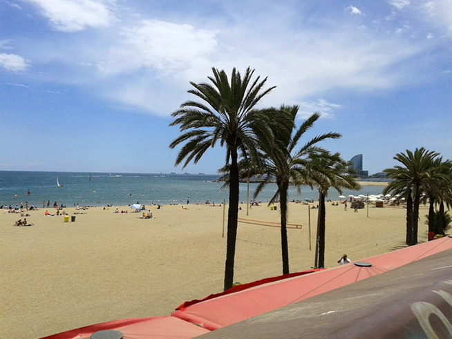 Pinksteren in Barcelona - Strand