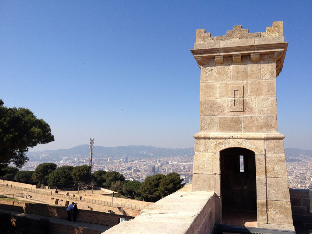 Uitzicht Kasteel van Montjuïc in Barcelona