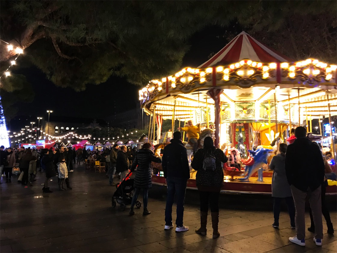 Familie kerstmarkt Nadal al Port Barcelona