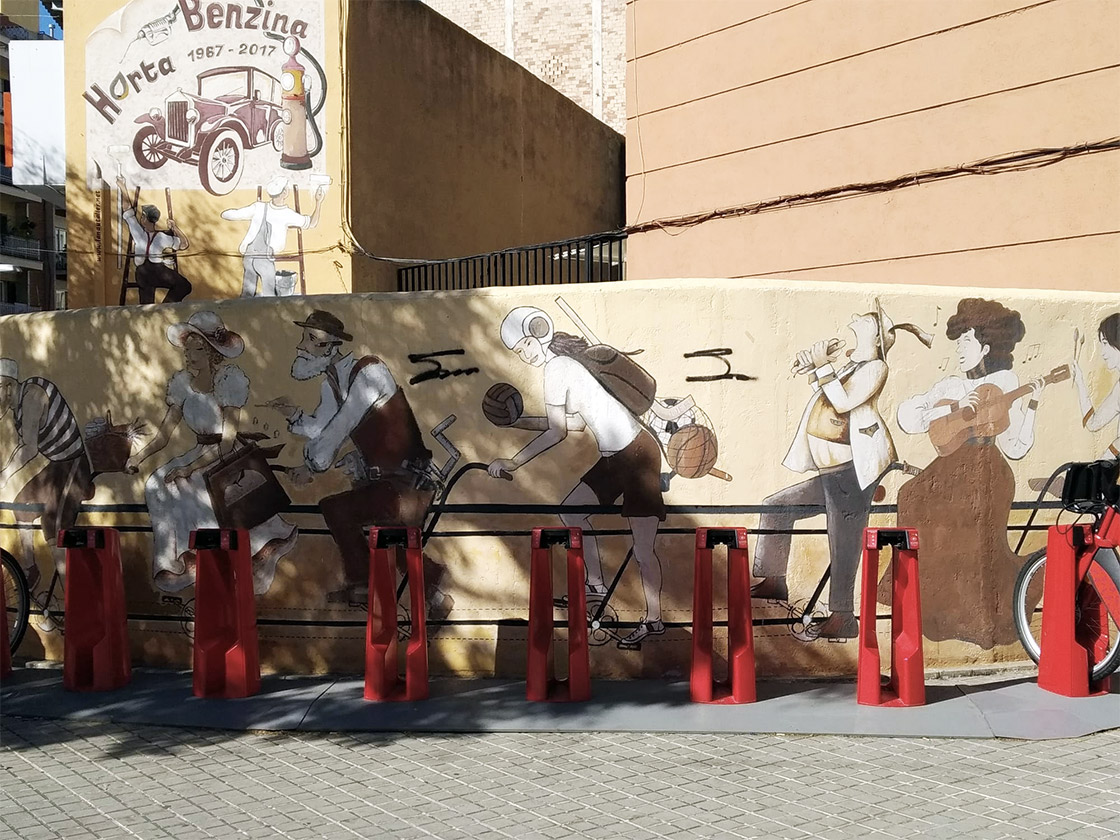 Mural d'Horta Ramon Casas in Barcelona