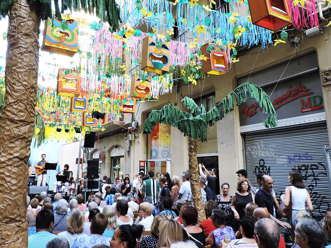 Concerten Gracia's wijkfeest Barcelona