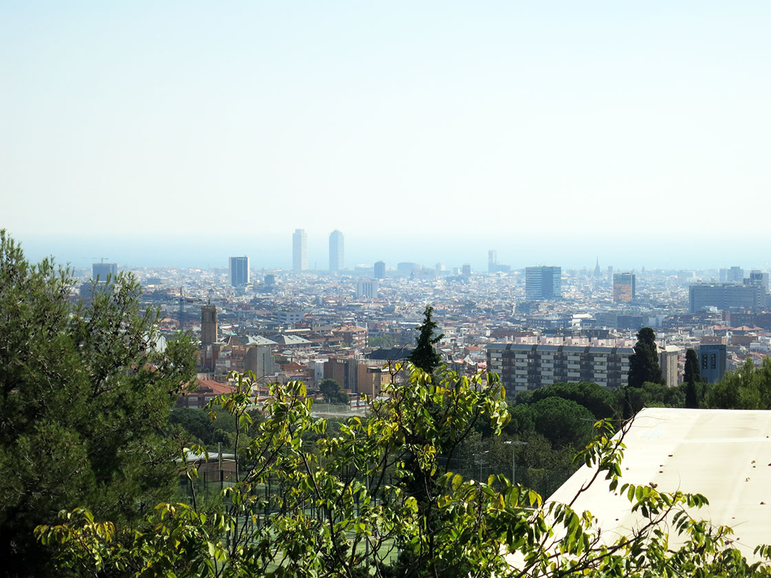 Uitzicht Parc de l'Oreneta in Barcelona