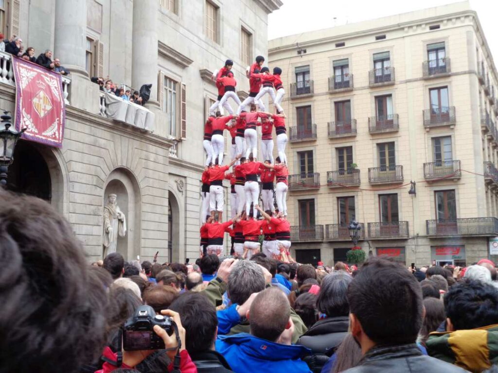 Castellers Plaça Sant Jaume Barcelona