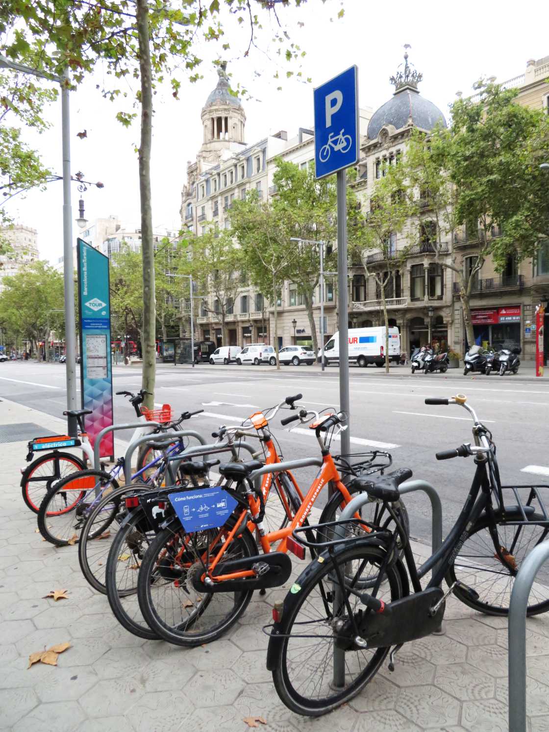 Fiets parkeren in Barcelona - Passeig de Gracia