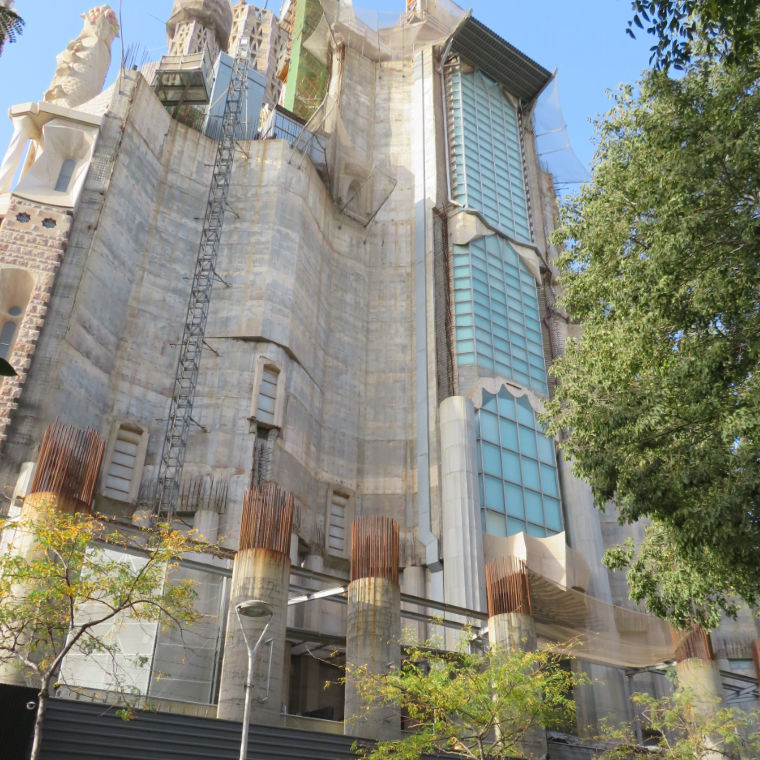 De toekomstige gloriefacade van de Sagrada Família