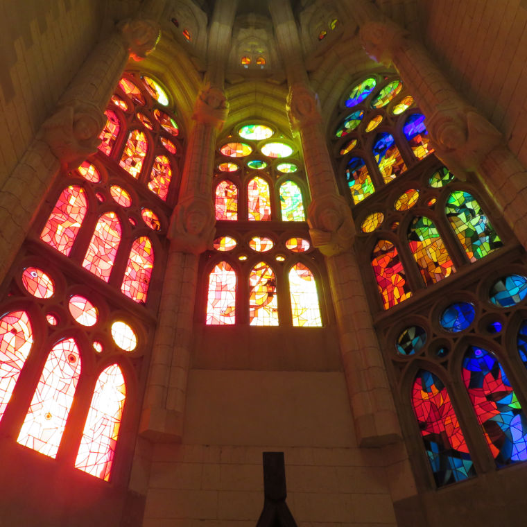 Sagrada Família glas in lood ramen