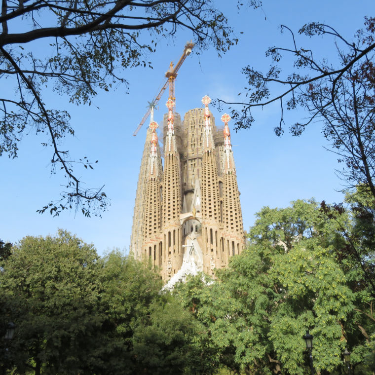 Sagrada Família iconisch zicht in Barcelona