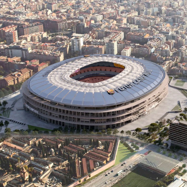 Camp Nou na de verbouwing.