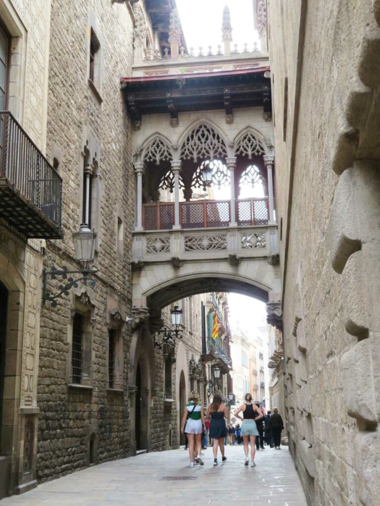 Carrer del Bisbe Gotische wijk Barcelona