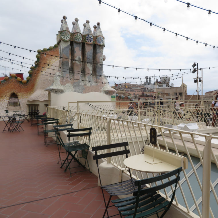 Terras op het dak van Casa Batlló